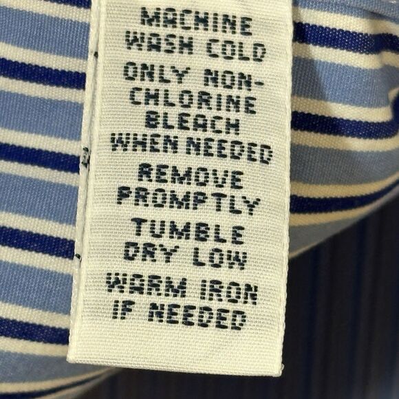 Ralph Lauren Shirt Men's XXL Blue Striped Button Up/ Down Classic Fit Pony Logo - Picture 10 of 13